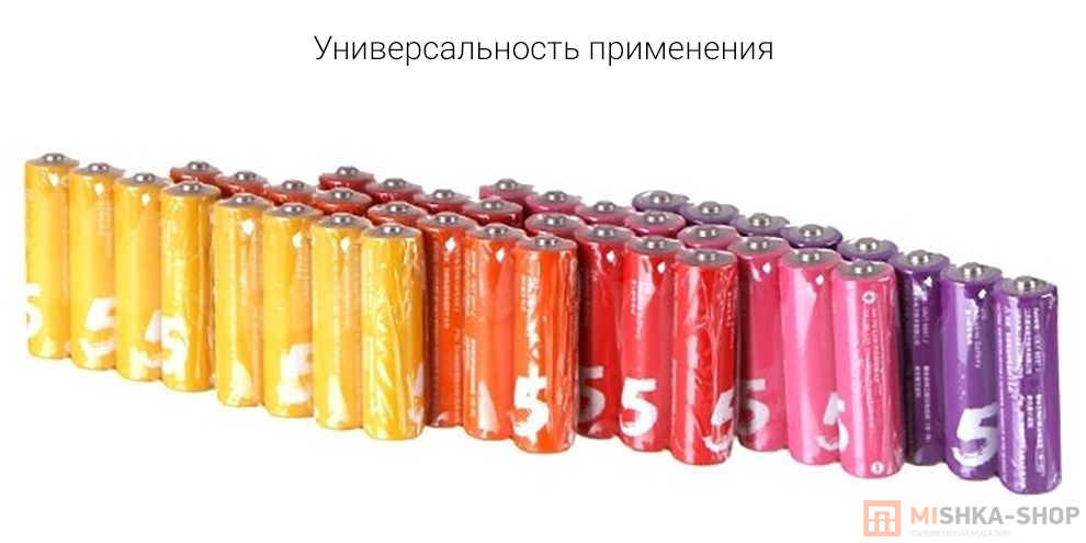 Батарейки CUKTECH LR6 1.5V тип AA 40 шт. AA540 (Цветные) Батарейки CUKTECH LR6 1.5V тип AA 40 шт. AA540 (Цветные)